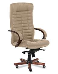 Кресло для руководителя Orion Wood A бежевая кожа