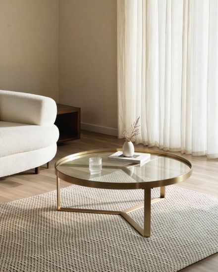 Золотой кофейный стол “Ульм”