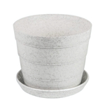 Кашпо "Классик" с поддоном 0,6 л (цвет мраморный)