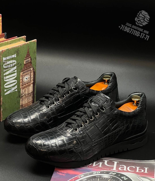 Кроссовки Stefano Ricci из кожи крокодила