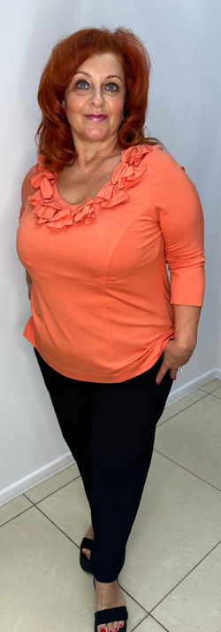 Трикотажный немецкий блузон с оригинальным принтом