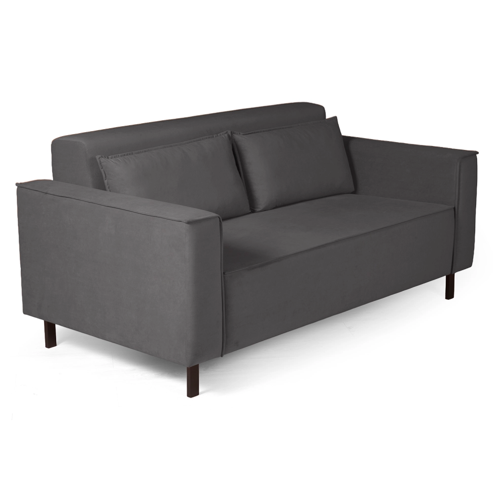 Club диван-кровать прямой, велюр Frost Smoke