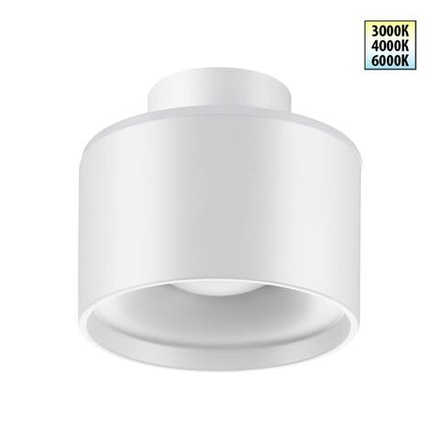 358970 OVER NT22 350 белый Светильник накладной с переключ. цв. температуры IP20 LED 3000К\4000К\6000К 12W вниз + 3W вверх 110-265V GIRO