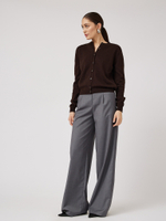 Брюки широкие со складками