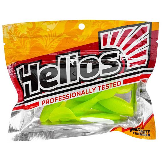 Твистер Helios Hybrid 3,15"/8,0 см Lime 7шт. (HS-14-008)