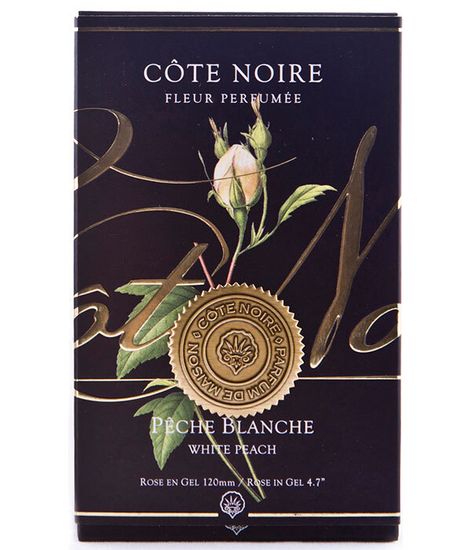 Ароматизированная коралловая роза в черной вазе, Cote Noire