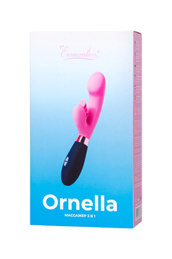 Массажер 3 в 1 Eromantica Ornella, розовый, силикон, 21,5 см