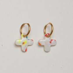 Recycl Object CROSS EARRINGS