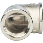 Отвод 90° с внутренней резьбой STOUT SFT 0014 - 1" (для стальных труб, латунь никелированная)