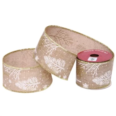 Лента для декорирования «Волшебный лес» 6,3 см, 2,7 м, Золото