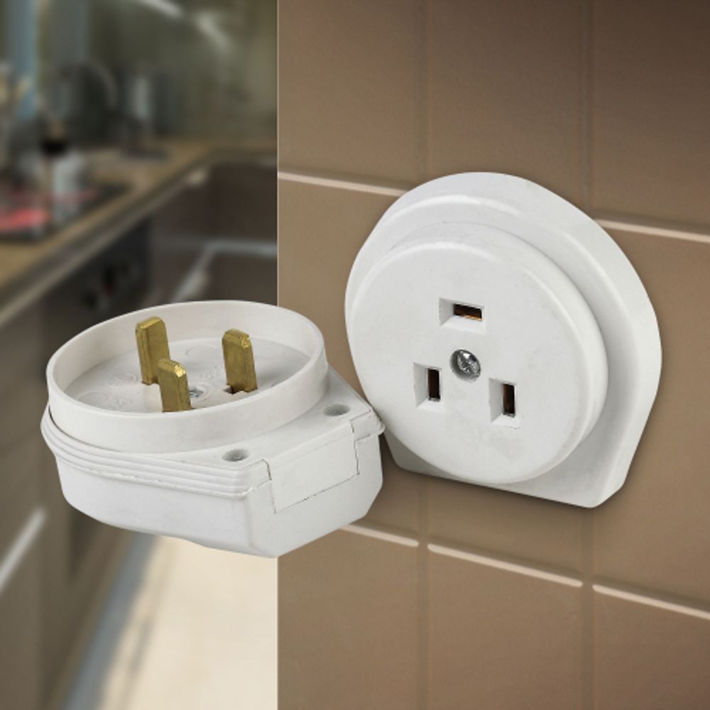 9-801-01 Intro Соединитель электрический 2P+E (СЭ.РВШ32-003), 32А-250В, СУ, ПЭТФ | Intro