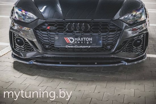 Сплиттер бампера переднего V.1 для AUDI RS5 B9 рестайлинг (19-...)