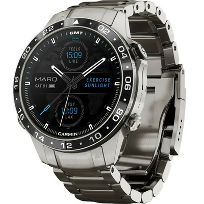 Премиальные смарт-часы GARMIN MARQ  Aviator  Gen 2 , титановый браслет,  010-02648-01