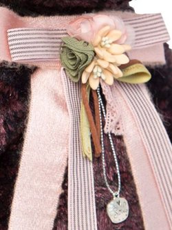 Мягкая игрушка Медведь БернАрт бордовый (металлик) 30см