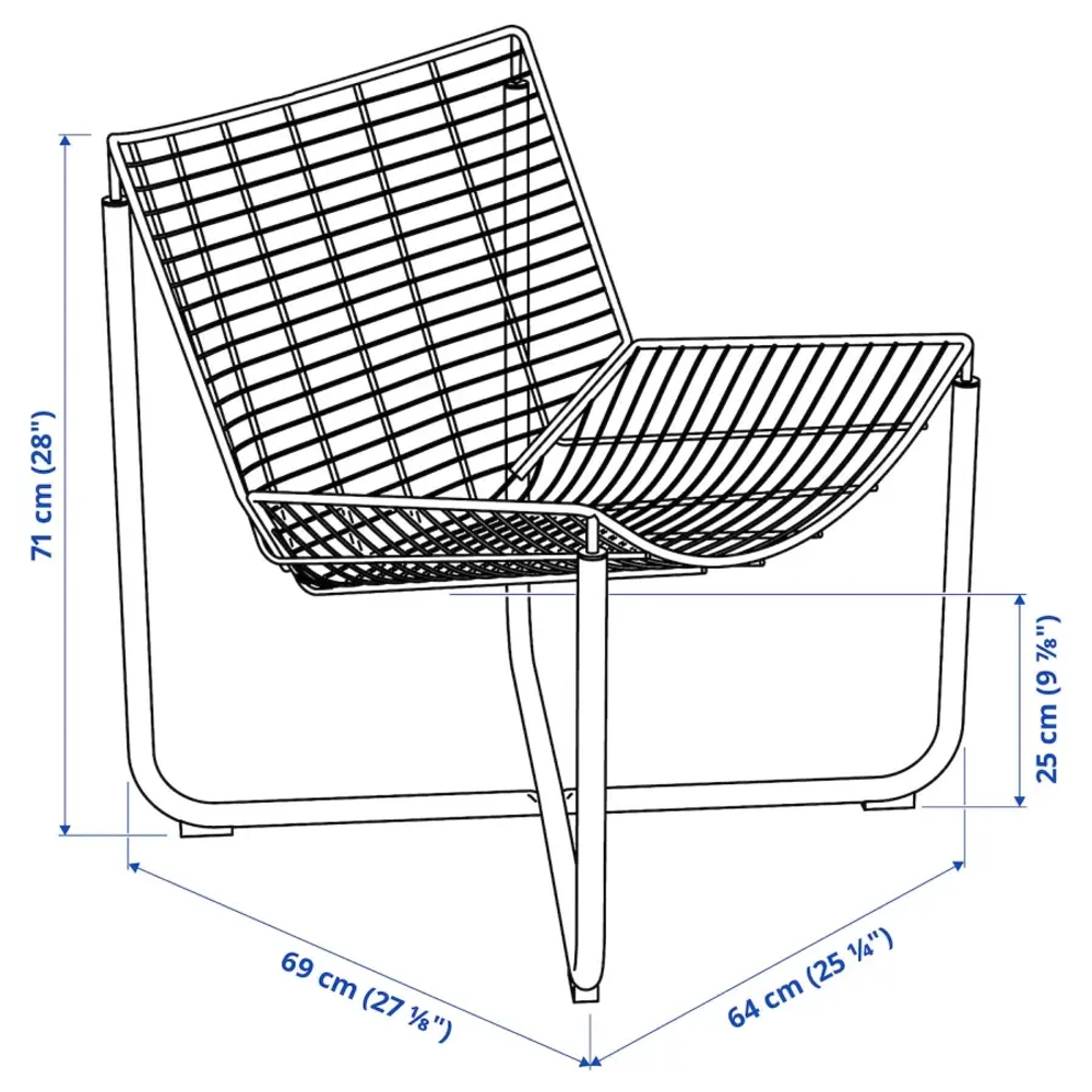 Кресло - IKEA SKÅLBODA/SKALBODA, 71x69x64см, черный, СКОЛБОДА ИКЕА