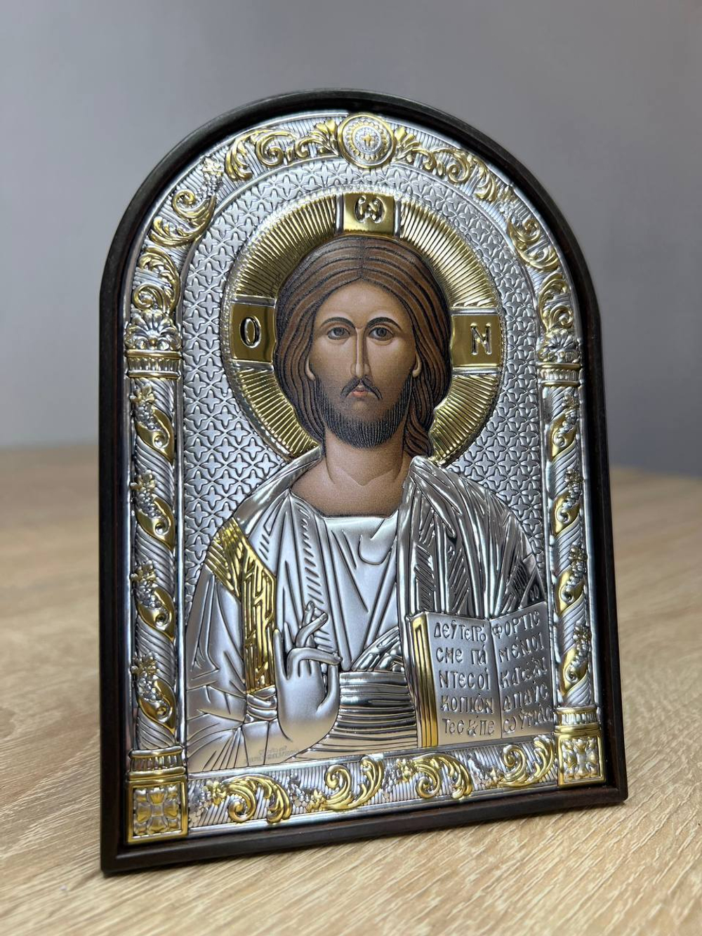 Спаситель, икона арочная, пластик 62x88