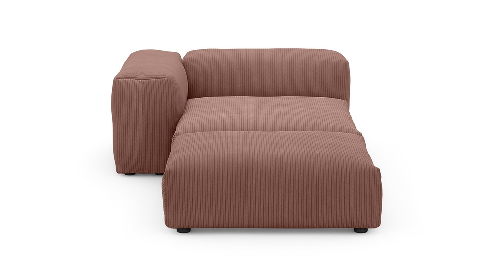 Оттоманка Фиджи Cilium Coral 137*221*62 см, Розовый Вельвет Нераскладной Фиеста