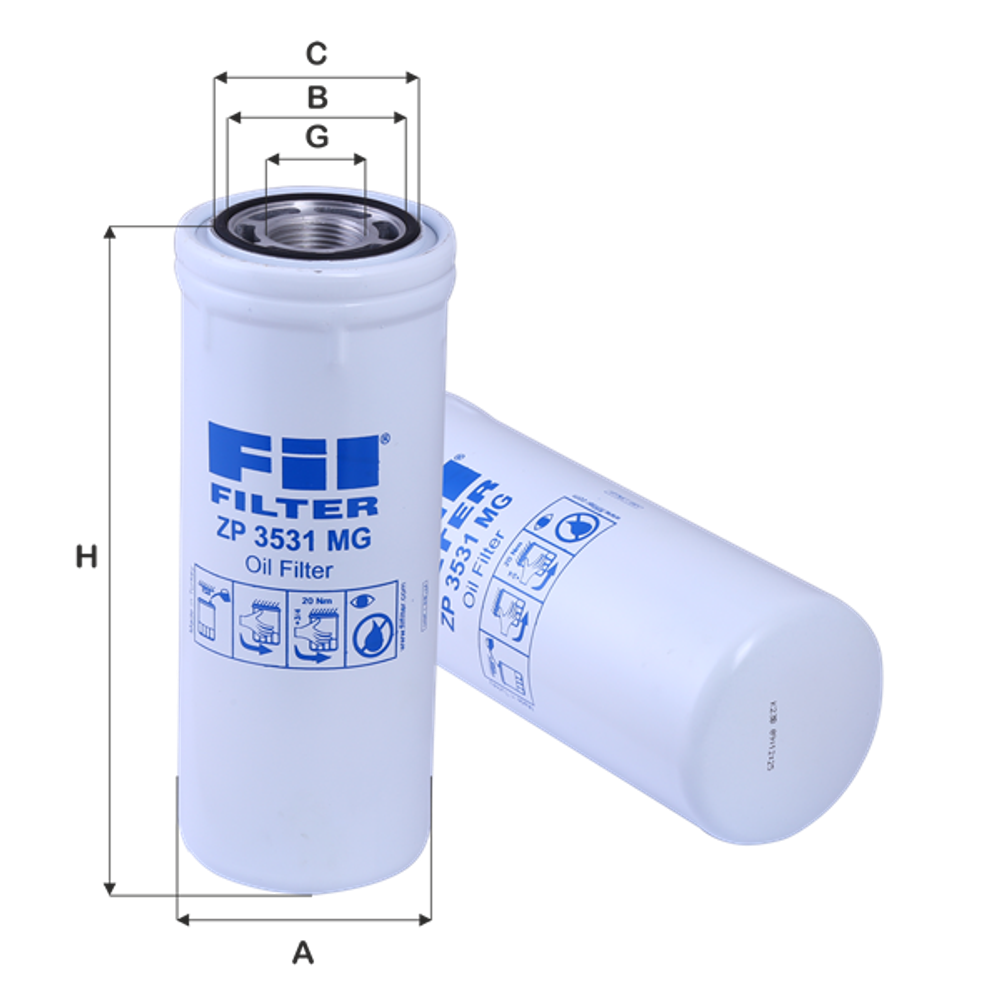 Фильтр гидравлический ZP 3531 MG