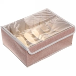 Коробка для хранения вещей 6 ячеек 32*23*12 Уют розовая