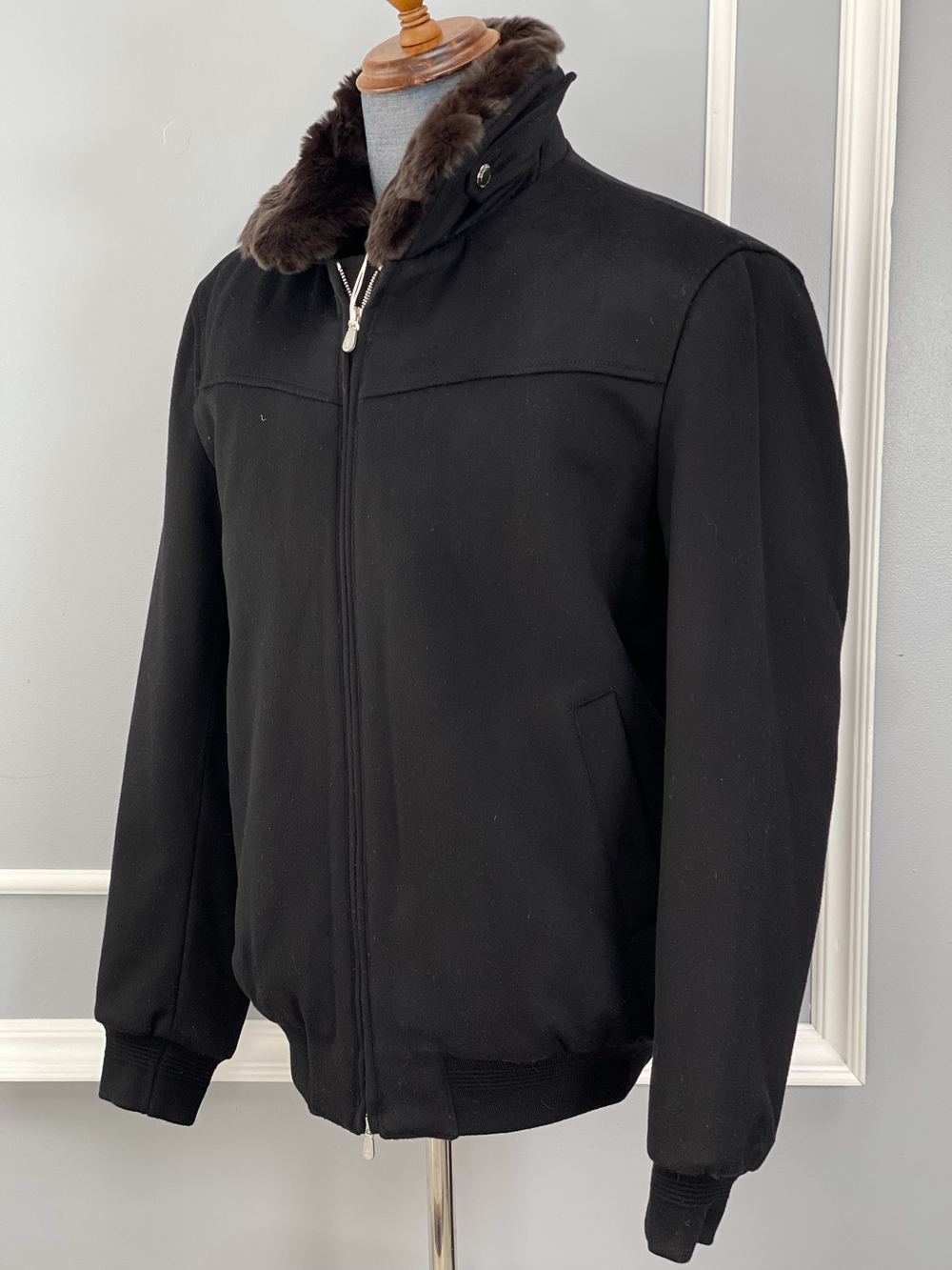 Кашемировая куртка с мехом Brunello Cucinelli