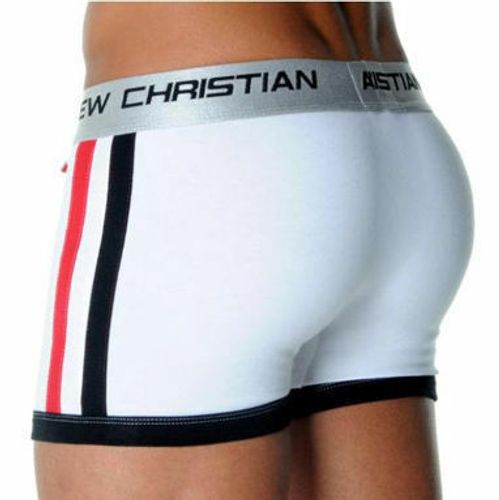 Мужские трусы хипсы с пуш-ап Andrew Christian Shock Jock Racer White Boxer