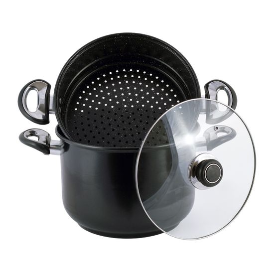 Пароварка одноуровневая из углеродистой стали Kamille KM-5825 (диаметр 24 см)