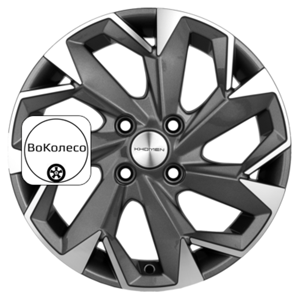 6x15/4x100 ET45 D56,6 KHW1508 (Nexia) Gray-FP Khomen Wheels