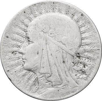 5 злотых 1934 Польша. Голова Полонии