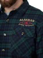 Рубашка мужская в клетку теплая с длинным рукавом  XXL