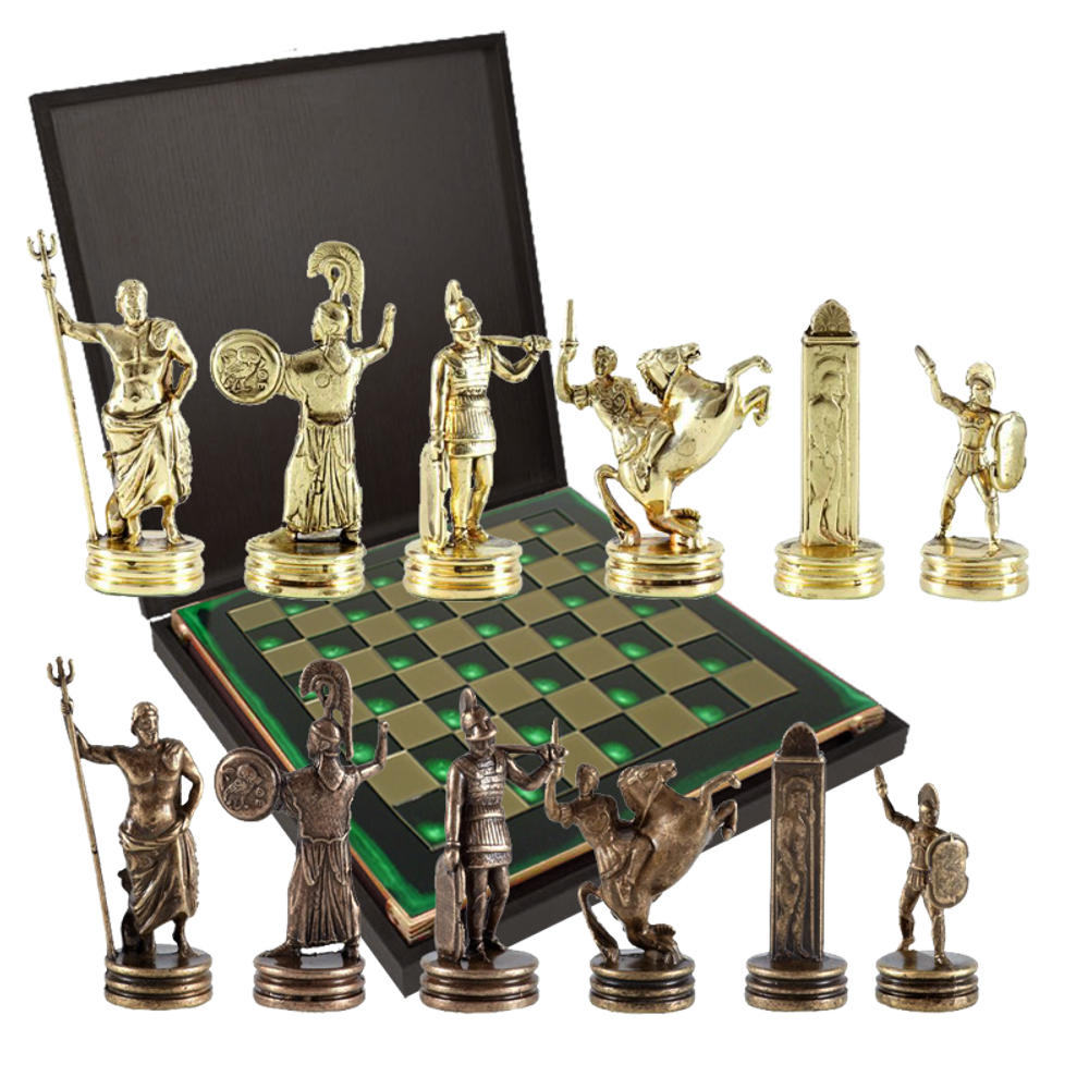 Manopoulos Шахматы подарочные "Троянская война"