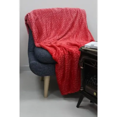 Плед 150*200 см «ARIADNA», цвет рубин, микрофлис, 260 гр/м²