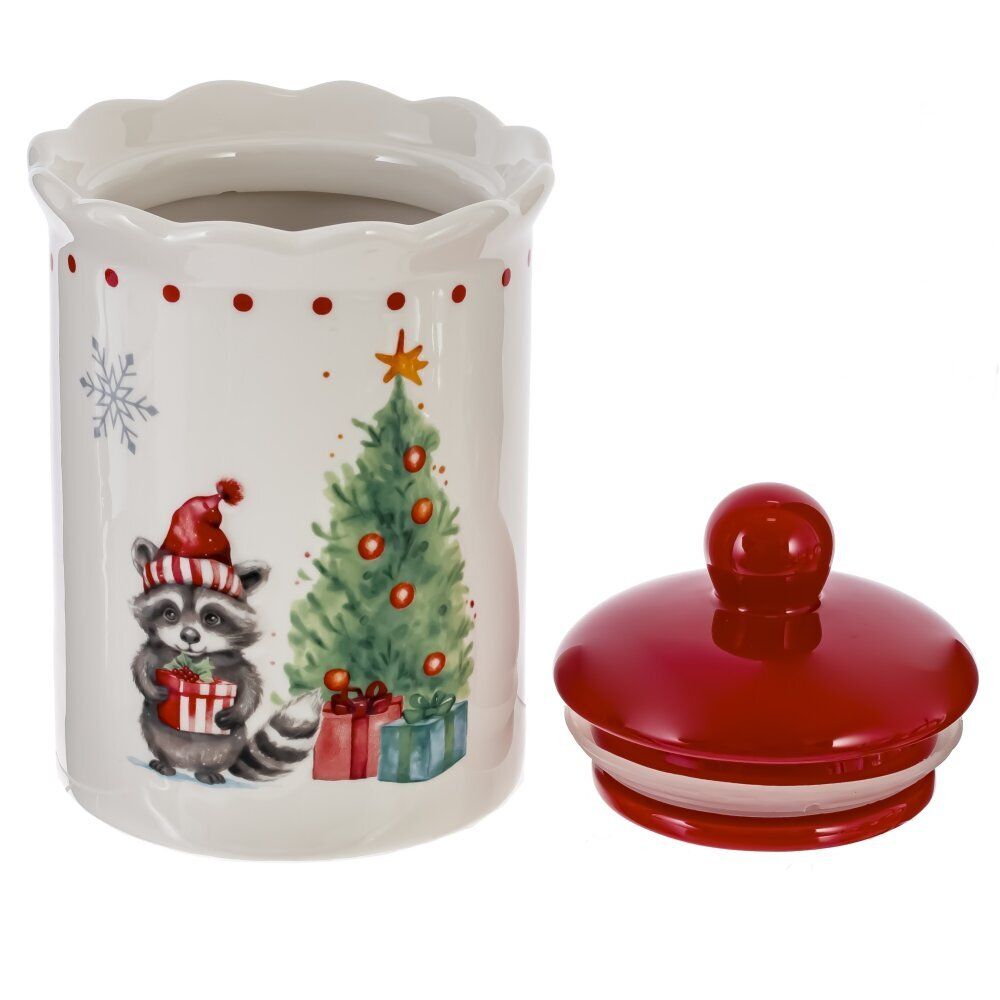GAEM Ёмкость для сыпучих продуктов "Новогодний подарок",,, 850 мл, L11,5 W11,5 H17 см