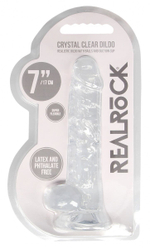 Прозрачный фаллоимитатор Realrock Crystal Clear 7 inch - 19 см.