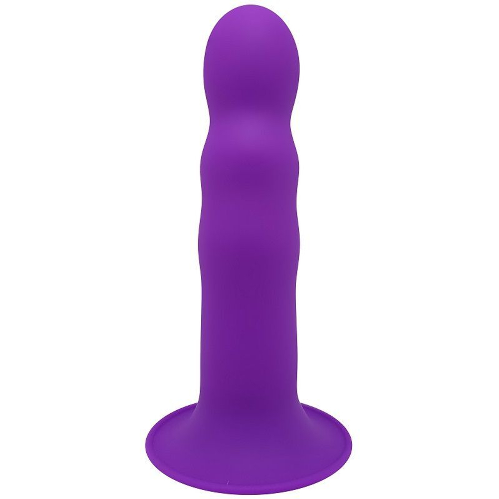 Фиолетовый фаллоимитатор двойной плотности Hitsens 3 - 17,7 см.