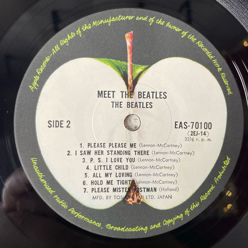 Винтажная виниловая пластинка LP Meet The Beatles (Japan 1976) (No Obi) Twist And Shout