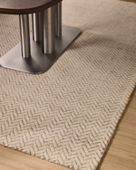 Бежевый шерстяной жаккардовый ковер Calira 230 x 160 см