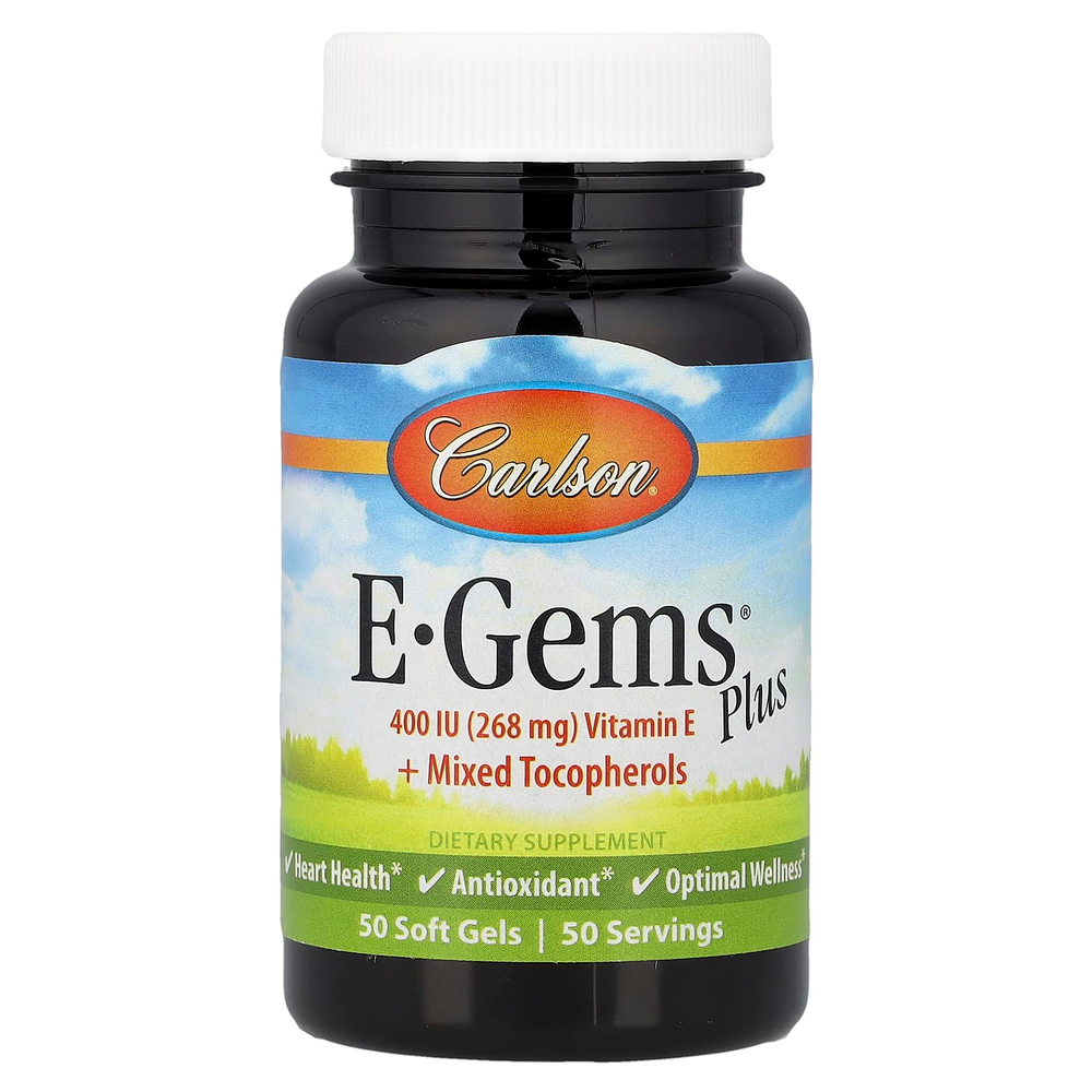 Carlson, E-Gems® Plus, 50 капсул