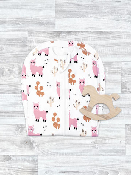 Пелёнка-кокон Mjölk Ламы Девочки, уценка