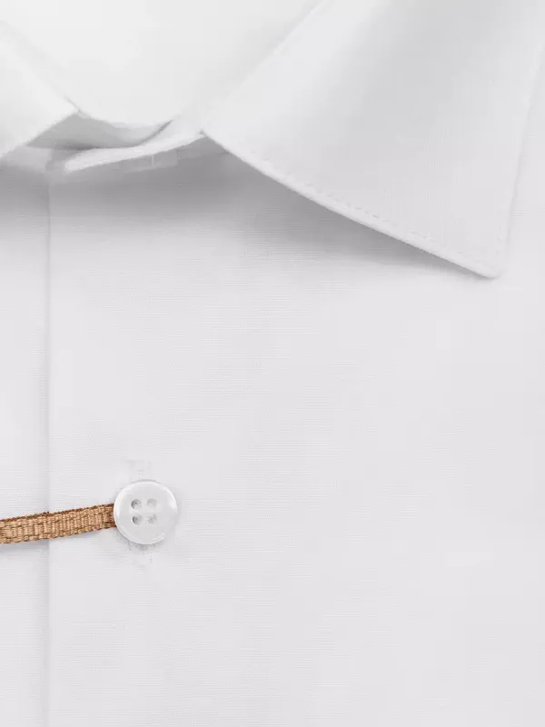 Рубашка под запонки приталенная SLIM FIT с длинным рукавом, белая