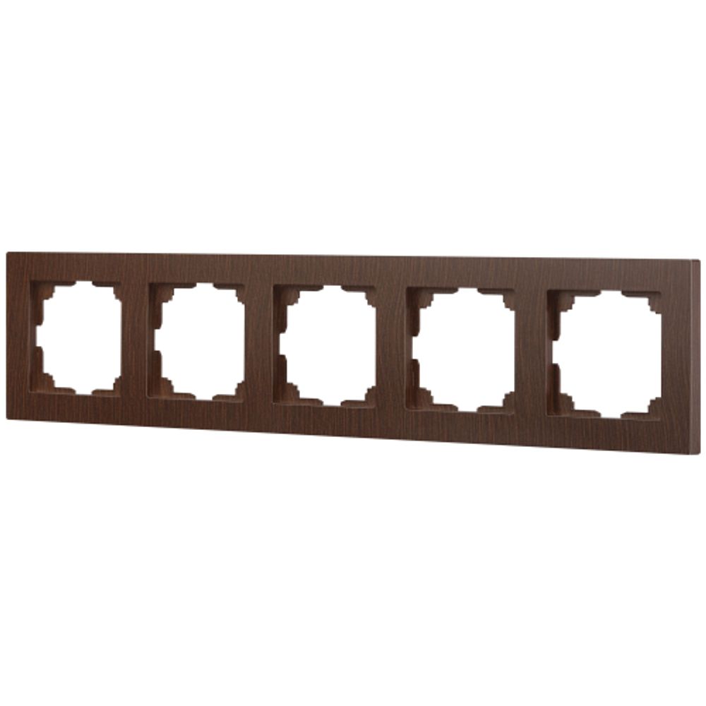 Рамка для розеток и выключателей Intro Accent 6-505-10 на 5 постов, СУ, венге | Intro