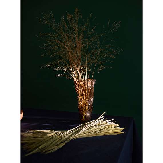 Ваза crumpl, 32 см, коричневая