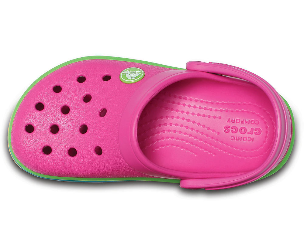 Сабо Crocs Crocband Rainbow Band Paradise Pink