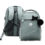 Рюкзак школьный, 39 х 28 х 12,5 см, Grizzly, эргономичная спинка (серый)