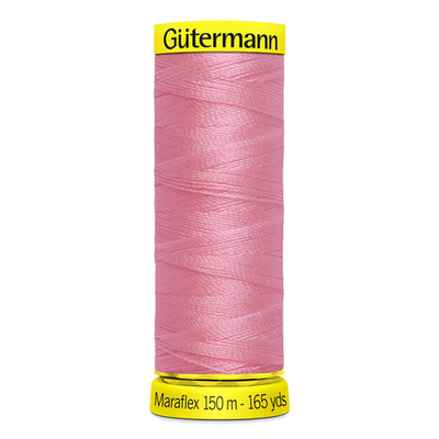 Нитки для трикотажа Gutermann Maraflex 120 (150 метров), 5 кат. | 663 т.розовый