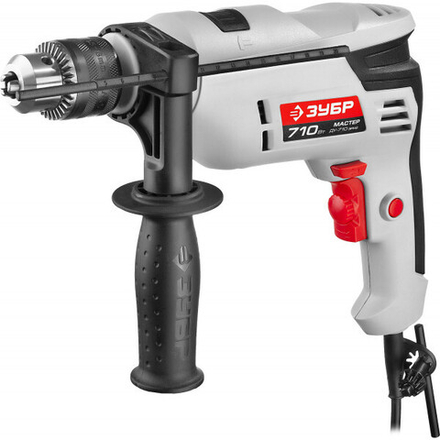 Дрель ЗУБР "МАСТЕР" ударная, патрон 13мм, реверс, сталь 10 мм / бетон 13 мм / дерево 20 мм, 710Вт
