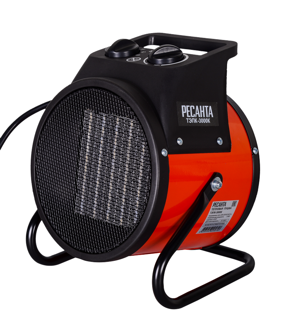 Электрическая тепловая пушка РЕСАНТА ТЭПК-3000K - [3 кВт / 220В]