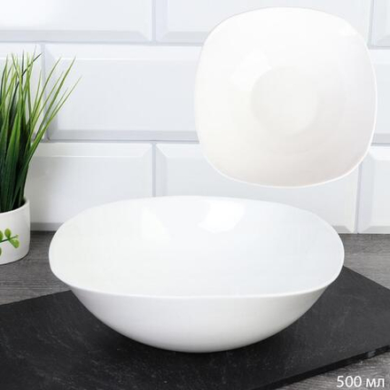 Салатник квадратный 500 мл 165 мм белый / LFW65 (white) /уп 48/