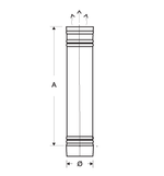 Труба для дымохода нержавеющая сталь Eco Flue 1 мм D115 мм L1 м