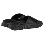 Hermes leather simple and versatile one-word slippers men's black, H241919Z H01