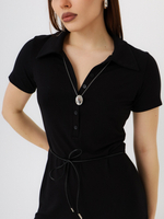 Платье-поло Вискоза, черное